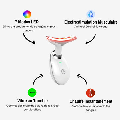 SkinLume | Lifter LED 7-en-1 – Soin Raffermissant Visage & Cou